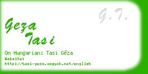 geza tasi business card