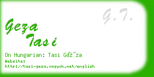geza tasi business card